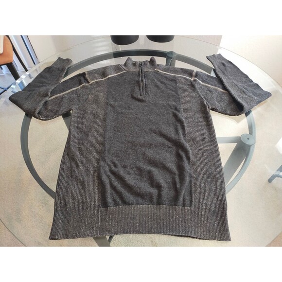 1897 Dark Gray Long Sleeve Zip Sweater Size Large - Picture 1 of 10